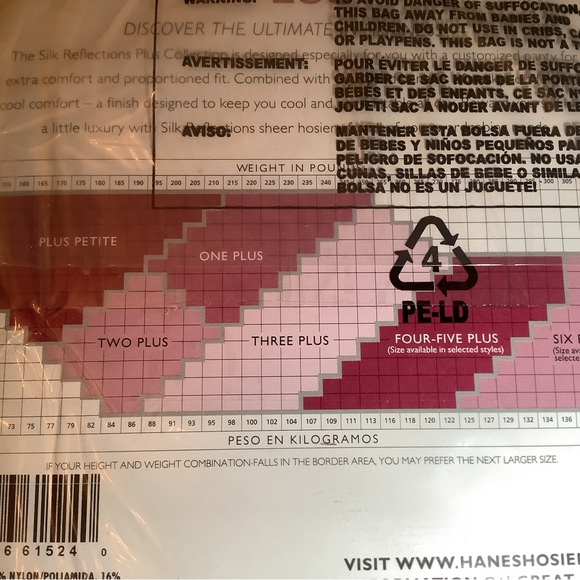 Hanes Silk Reflections control top pantyhose, jet black, size: Two Plus - Picture 6 of 10